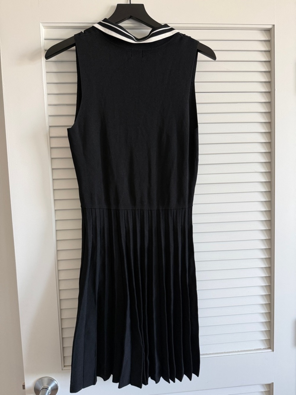 A New Day Women's Tennis Polo Collar Sleeveless Sweater Dress Black L - Picture 6 of 6